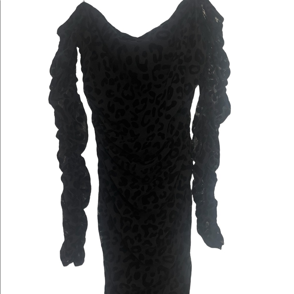 WINDSOR BLACK CHEETAH PRINT MINI DRESS